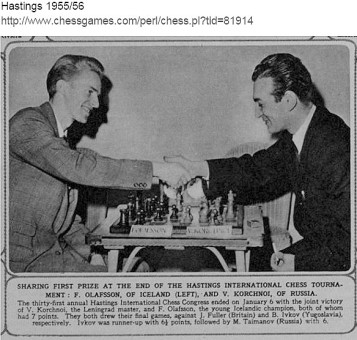 FRIÐRIK VS. KORCHNOI í Hastings 1955-56.2014 151957